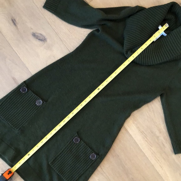 London Times Dark Green Sweater Dress - Picture 5 of 9